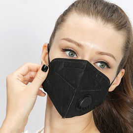 PM2.5 หน้ากากป้องกันฝุ่นแบบพับได้ N95 พร้อมวาล์วตัวกรองไม่ทอหน้ากากช่วยหายใจ