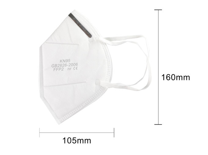 High Breathability Folding FFP2 Mask สองชั้นกรองไฟเบอร์กลาสฟรี